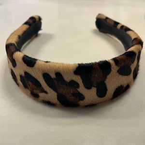 Cowhide cheetah headband